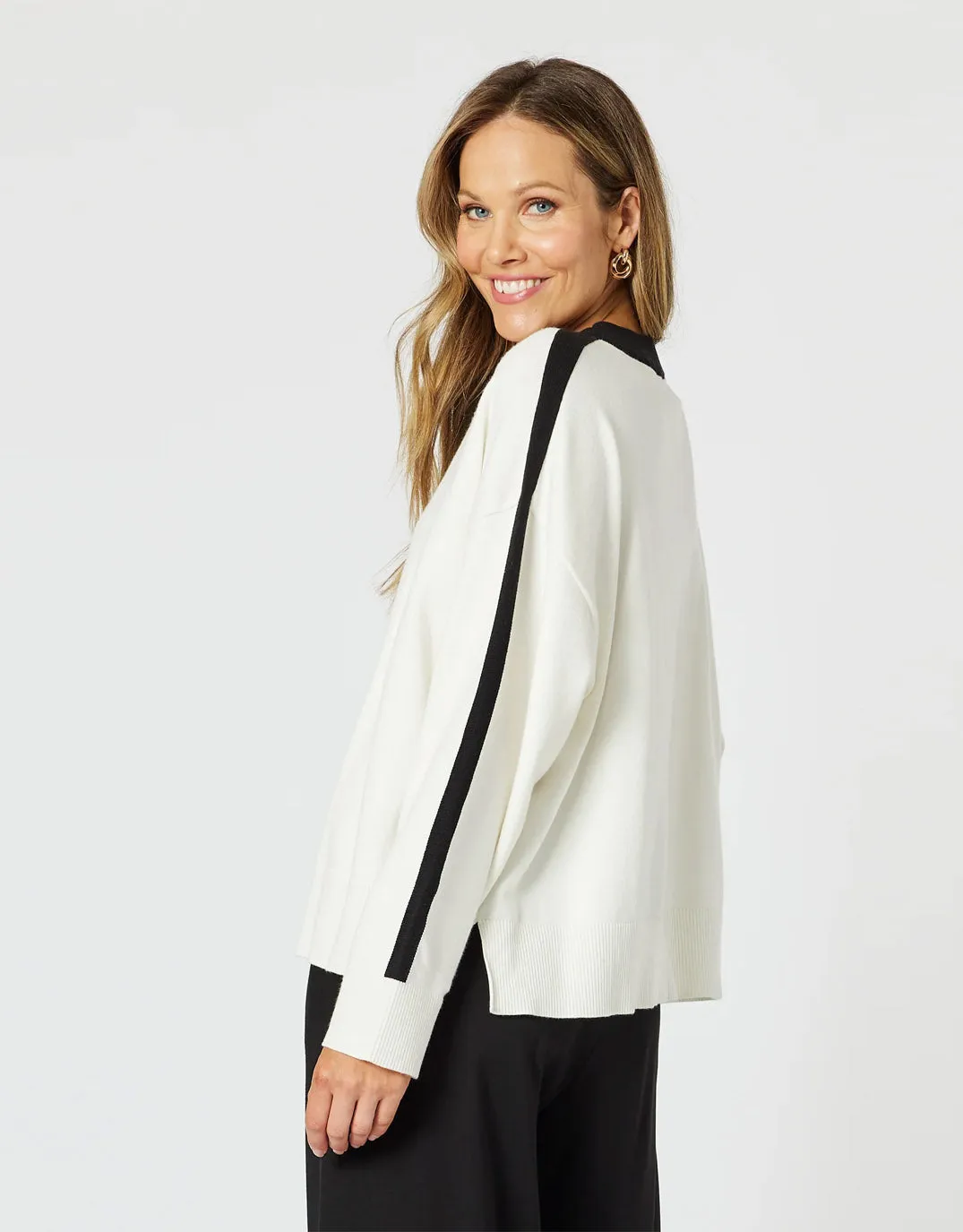 Monaco Knit - Ivory/Black