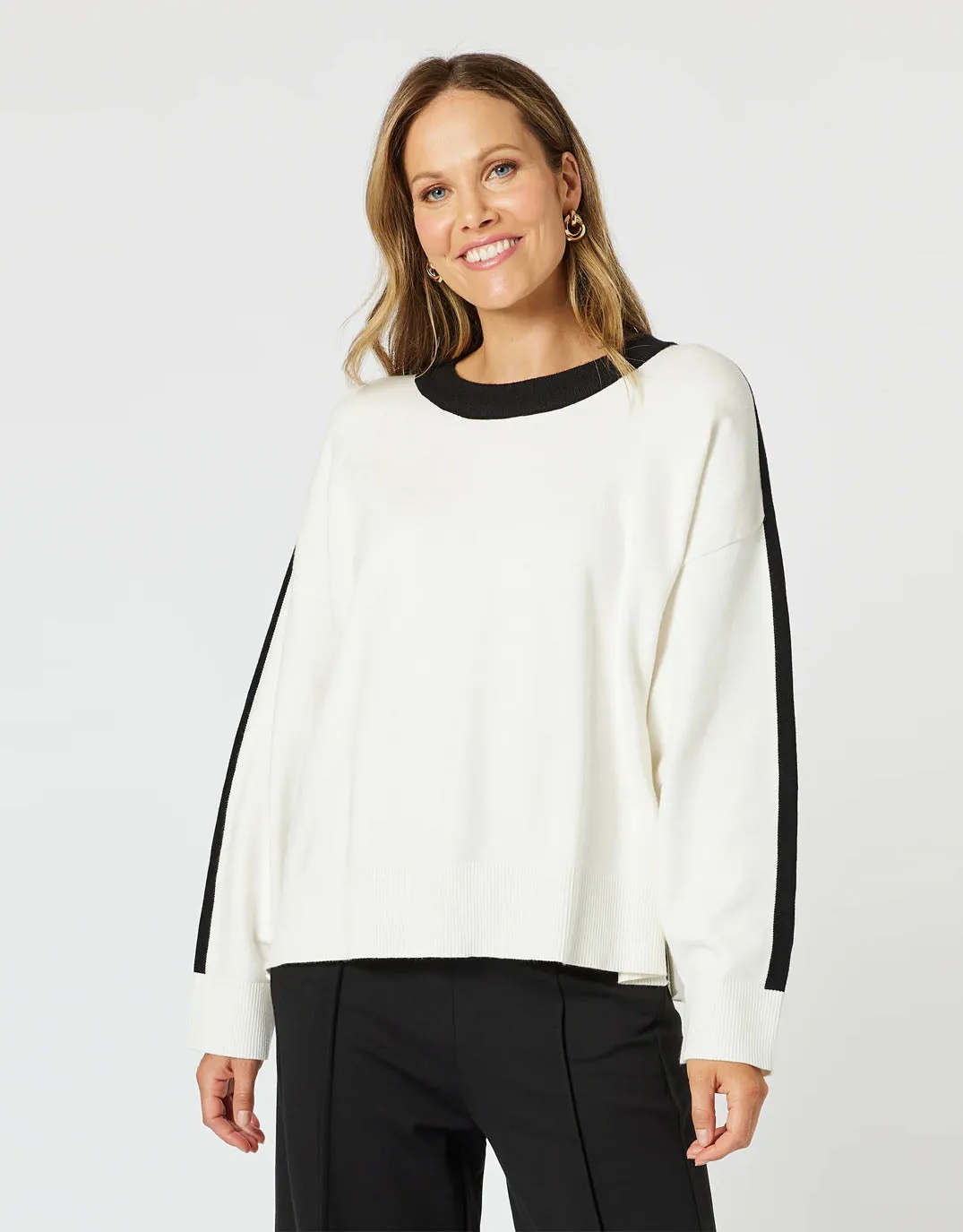 Monaco Knit - Ivory/Black
