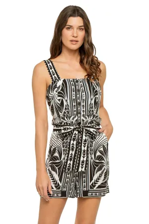 Monochrome Elegance Off White Romper