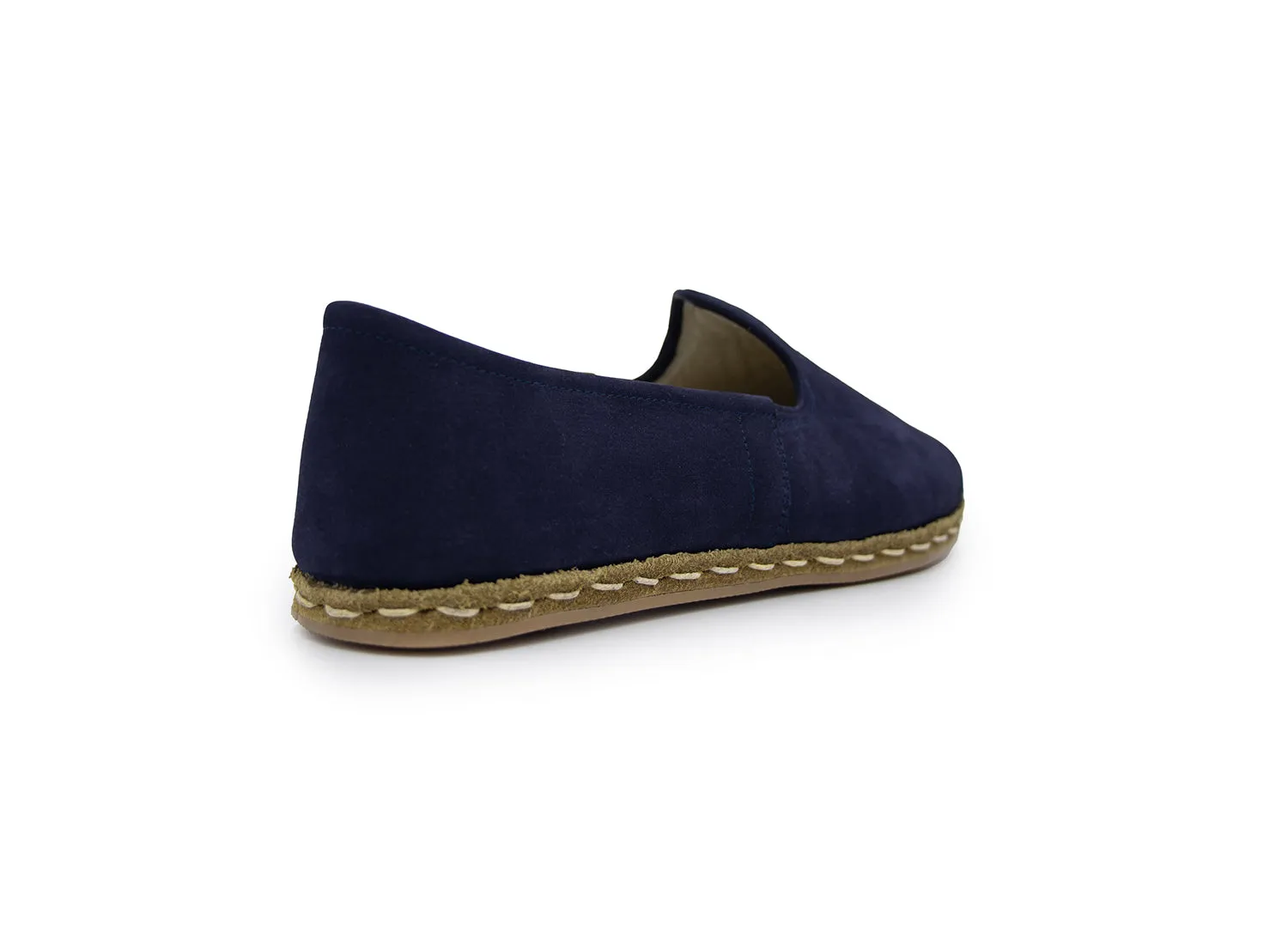 Navy Blue Leather Loafers