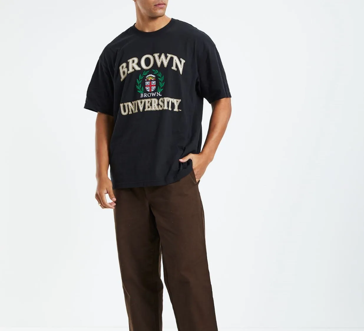 NCAA Brown University Mens Black T-Shirt Size XL