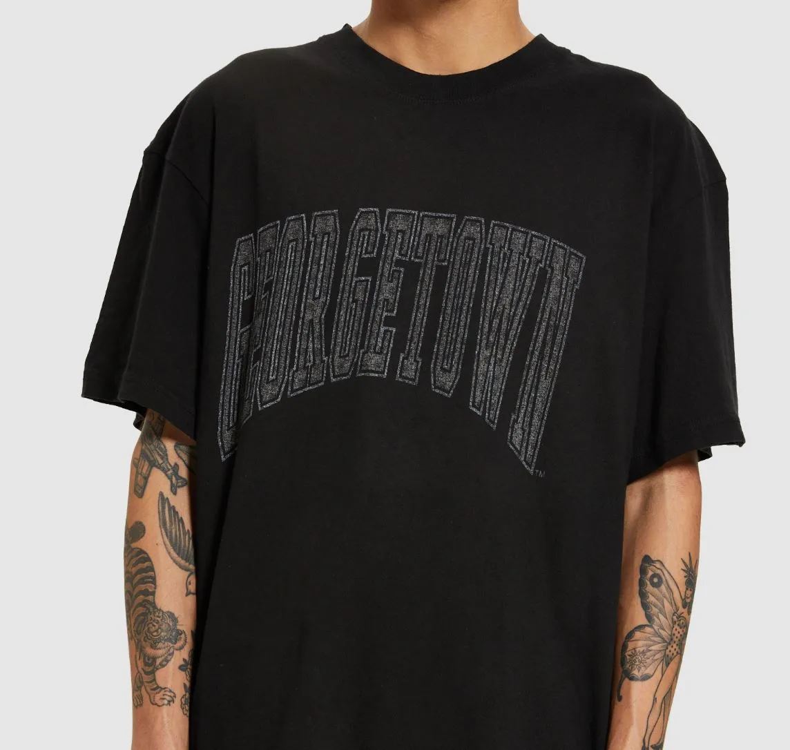 NCAA Georgetown Mens High Arch Black T-Shirt Size Small