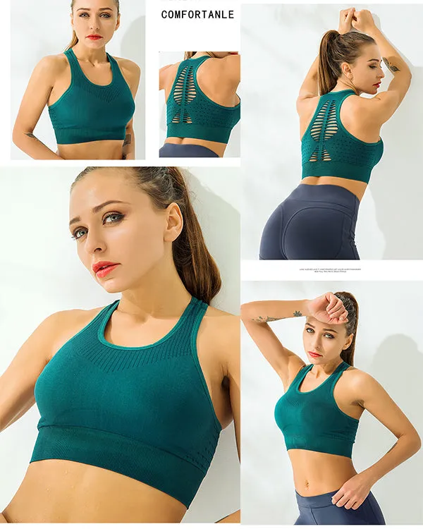 Neckline Cut Back Middle Impact Sports Bras