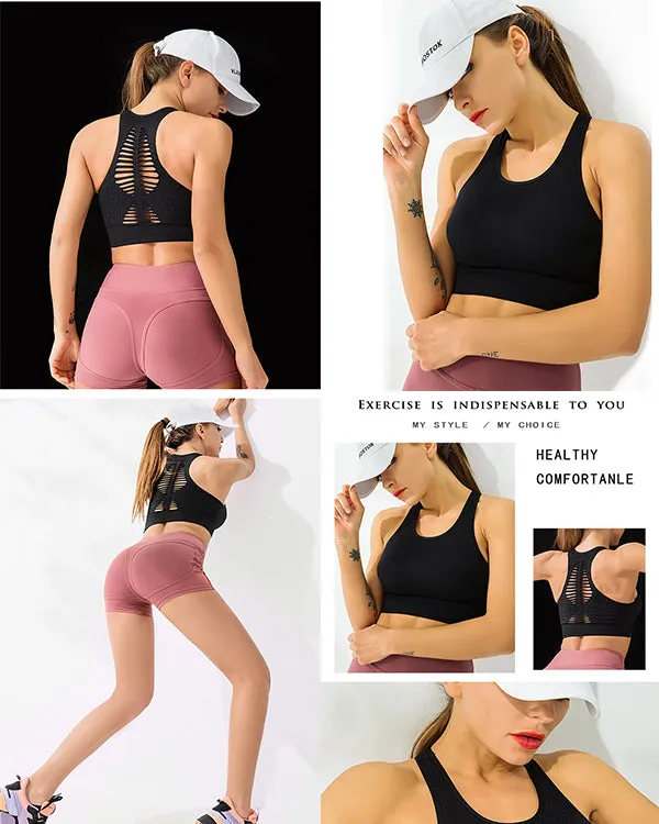 Neckline Cut Back Middle Impact Sports Bras