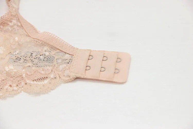 New 2015 Women's Underwear Set, Sexy Lace Bra Sets for women Embroidery 3/4 Cup B Cup Bra Sets Push Up Bra