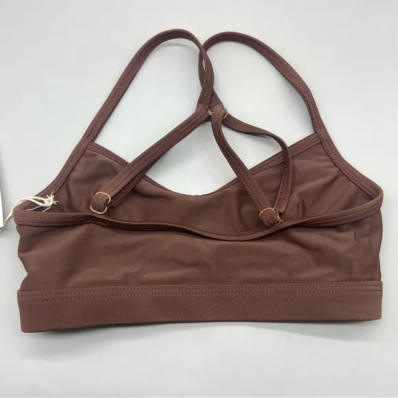 NEW! Abysse x Free people movement Schaffer sports bra dark brown 1763