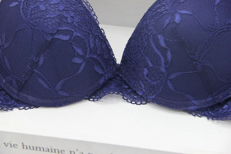 New Brand Women underwear Bra Sets , BRA   Hollow Panties Lace bra Sexy push up bra and briefs sets brassiere lingerie set