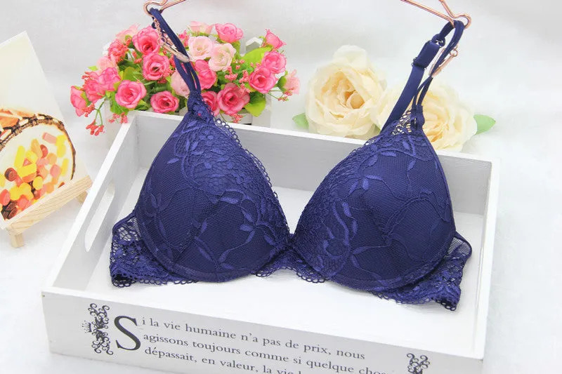 New Brand Women underwear Bra Sets , BRA   Hollow Panties Lace bra Sexy push up bra and briefs sets brassiere lingerie set