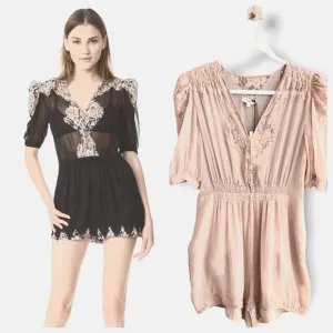 Nightcap Clothing Antique Rose Playsuit