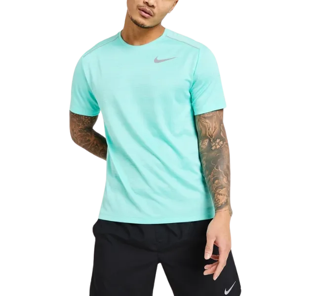 Nike Miler T-Shirt - Windrunner - Flex Stride Shorts Outfit - Hyper Turquoise/Black/Grey