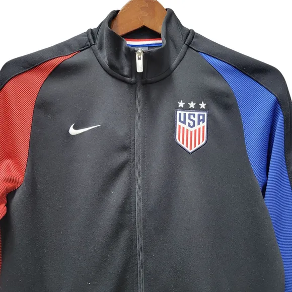 Nike USA Women's Soccer Team Full Zip Warm-Up Jacket Size Large Excellent Cond.