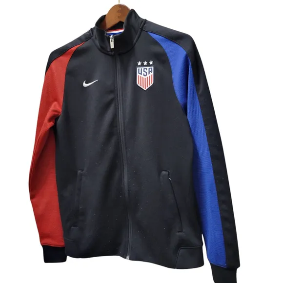 Nike USA Women's Soccer Team Full Zip Warm-Up Jacket Size Large Excellent Cond.