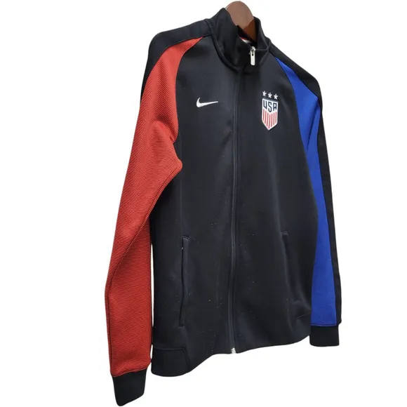 Nike USA Women's Soccer Team Full Zip Warm-Up Jacket Size Large Excellent Cond.