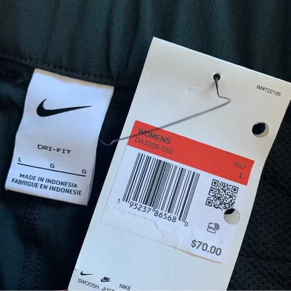 Nike Women’s Size Large Black Dri Fit Victory 5” Golf Shorts NWT