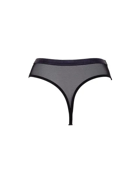 Nola High-waist Thong - Black -