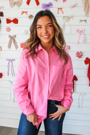 Now & Forever Button Down • Pink