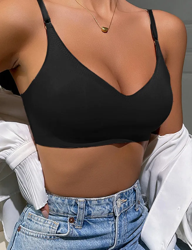 Nude Ice Silk Seamless Bra Egypt With Removable Chest Pad