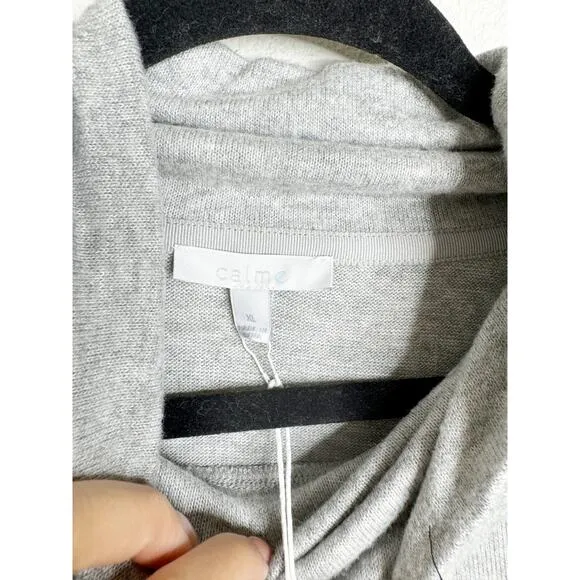 NWT Johnny Was Calme Hachi Mock Neck Pullover Sweatshirt X Large Gray