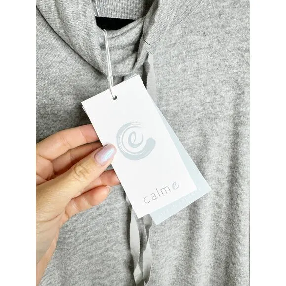 NWT Johnny Was Calme Hachi Mock Neck Pullover Sweatshirt X Large Gray