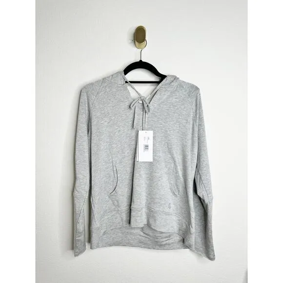 NWT Johnny Was Calme Organic Cotton Easy Pullover Hoodie Sweatshirt Gray XS