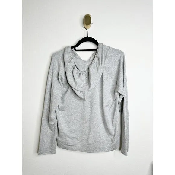 NWT Johnny Was Calme Organic Cotton Easy Pullover Hoodie Sweatshirt Gray XS