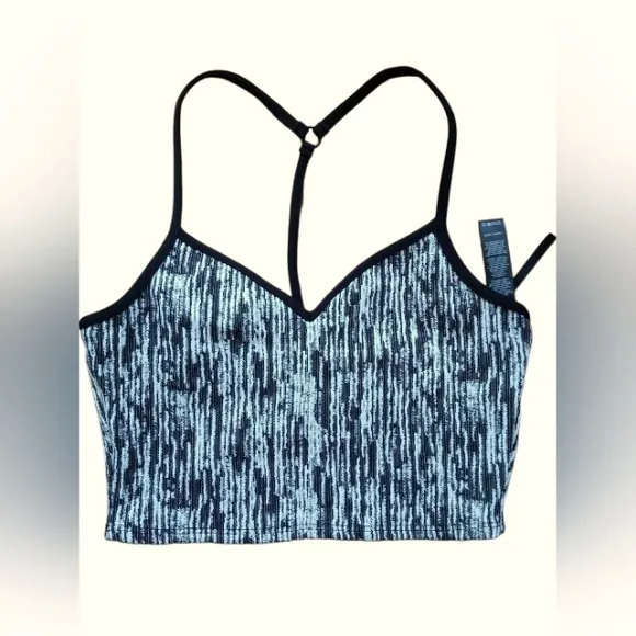 NWT Koral Ghost textured stretch-jacquard Black White Sports Bra Small NWT