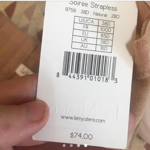 NWTs 38D Le Mystère Nude/Champagne/Tan Bra