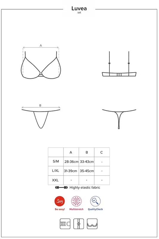 Obsessive Luvae Bra and Thong Set