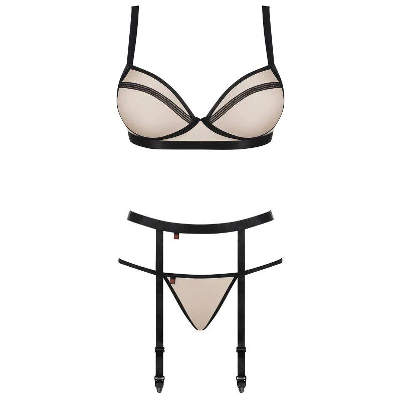 OBSESSIVE - NUDELIA THREE PIECES SET L/XL