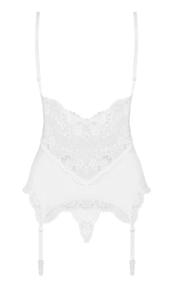Obsessive White Basque Corset
