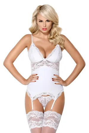 Obsessive White Basque Corset