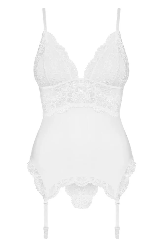 Obsessive White Basque Corset