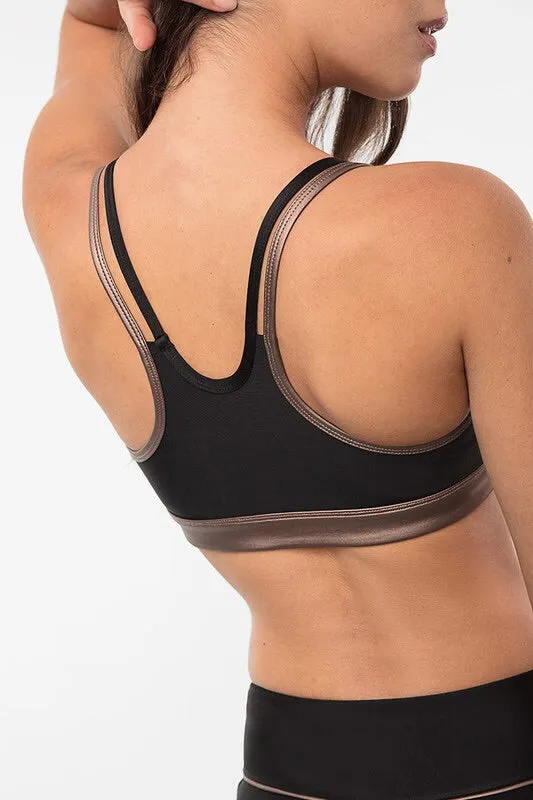 Obsidian V-Neck Sports Bra