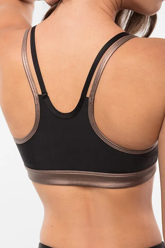 Obsidian V-Neck Sports Bra