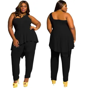 Off The Shoulder Ruffle Jumpsuit