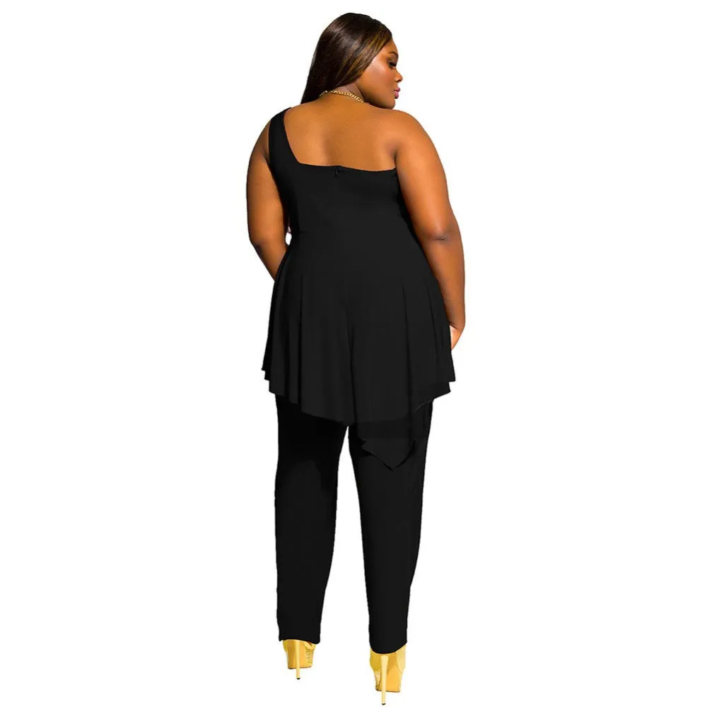 Off The Shoulder Ruffle Jumpsuit