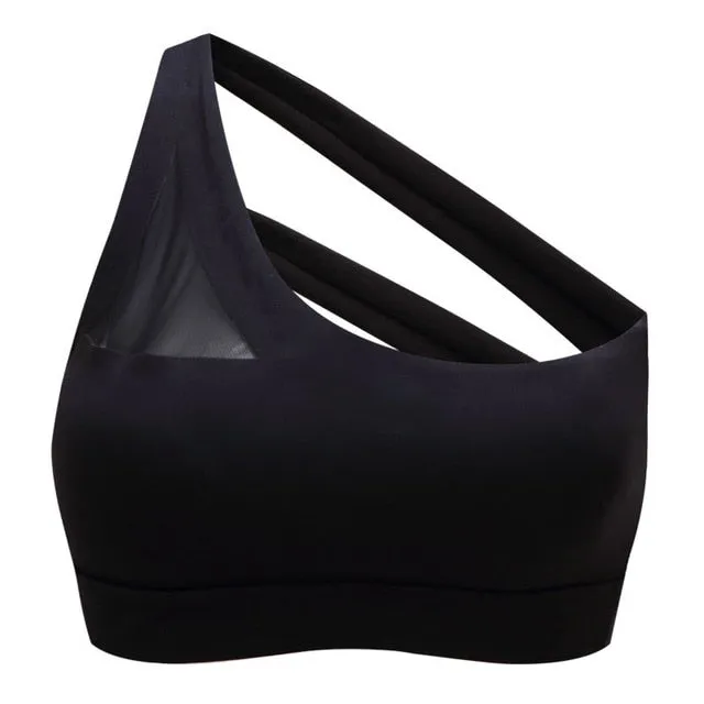 One Shoulder Strap Sports Bra