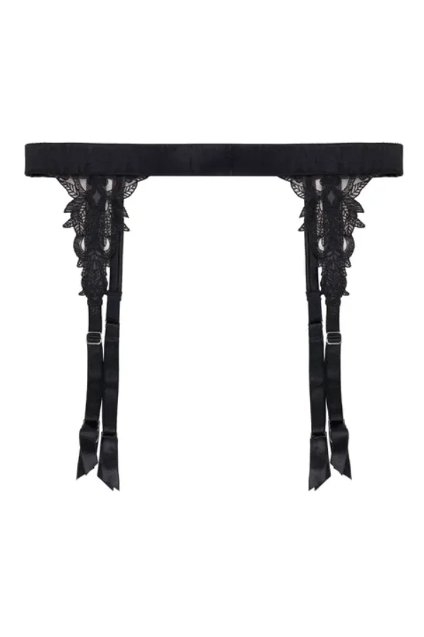 Onyx Suspender Belt