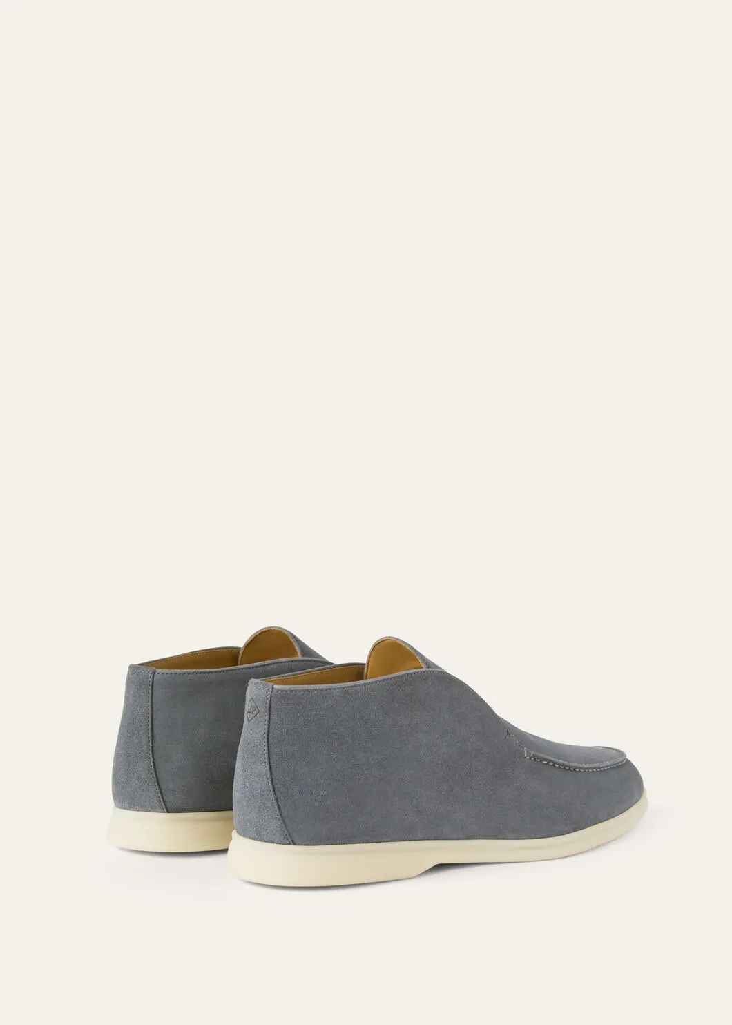 Open Walk Boots in Ice Blue Suede