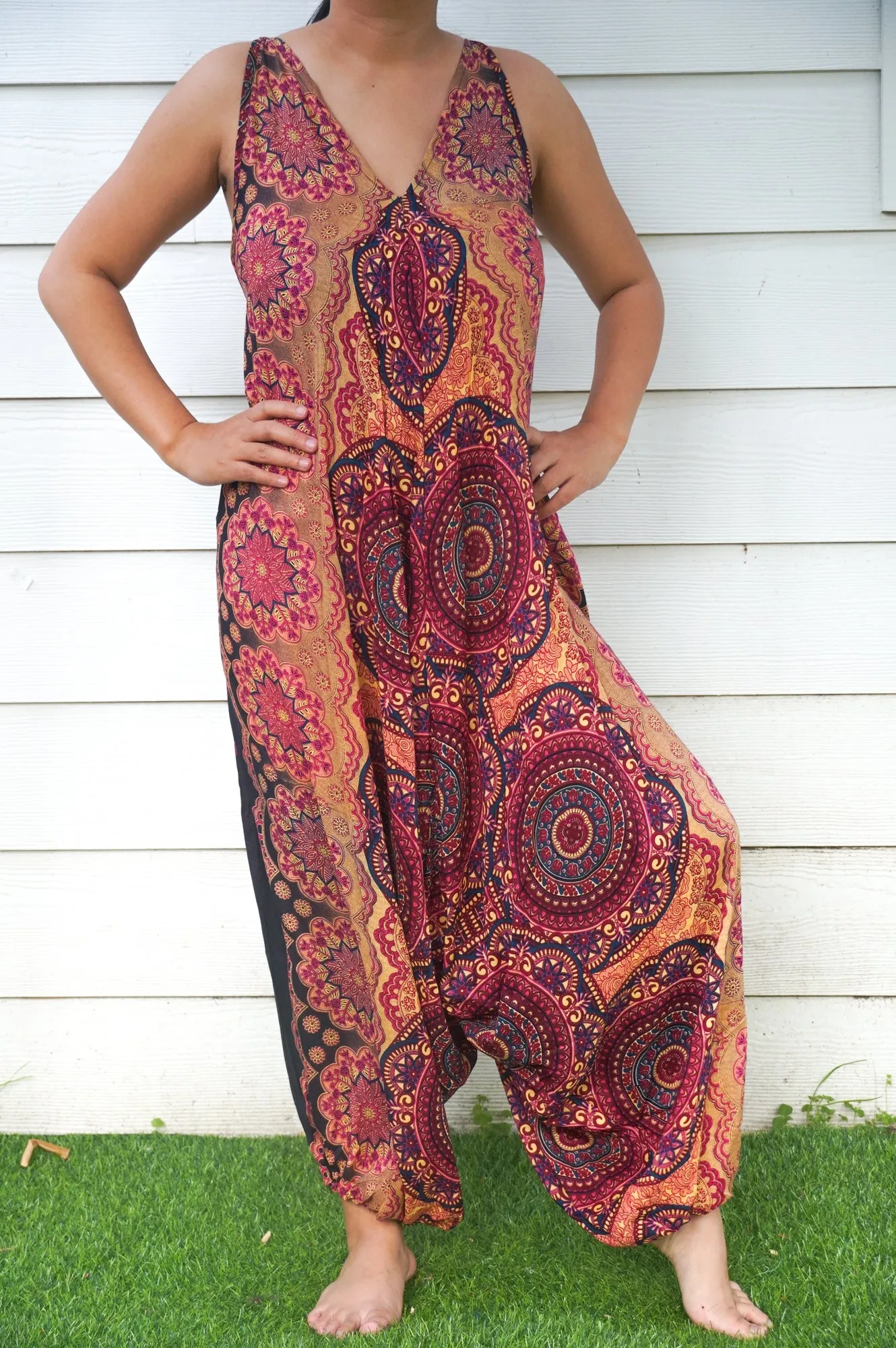 Orange Mandala Romper