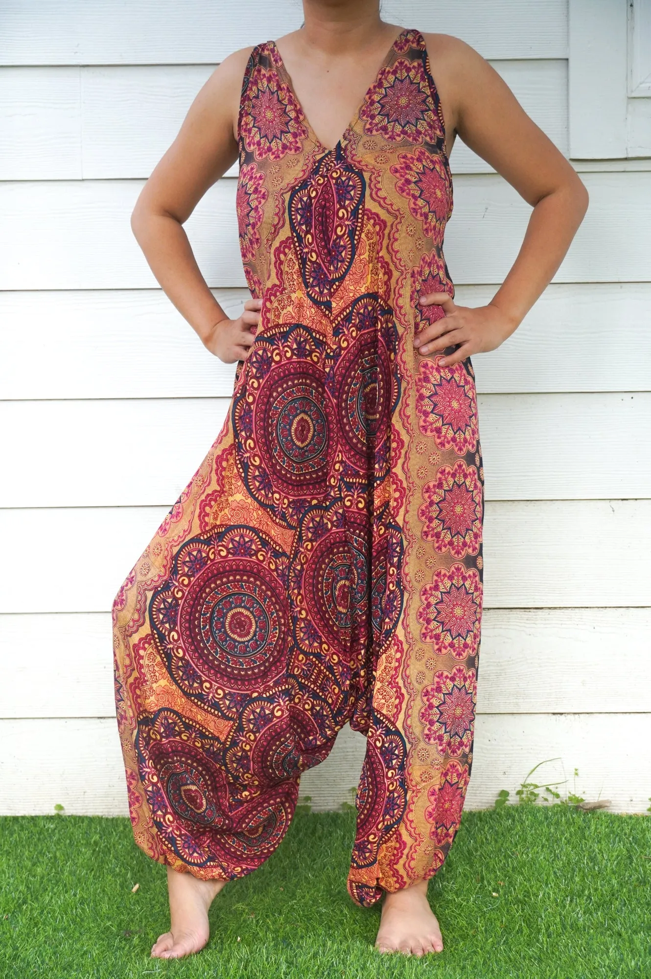 Orange Mandala Romper