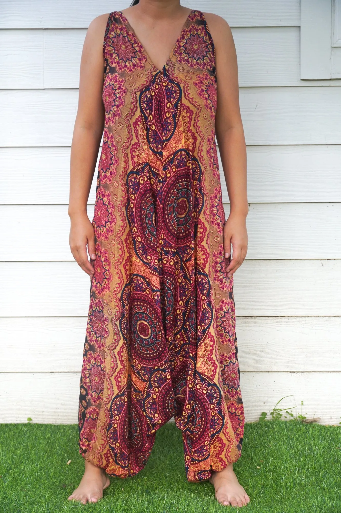 Orange Mandala Romper