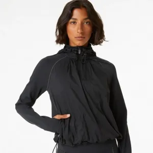 Outdoor Voices Black FrostKnit Hoodie Quarter Zip Jacket Womens Size XS