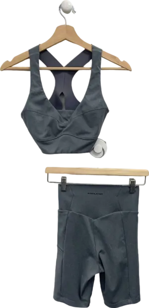 Oysho Grey Sports Bra and Shorts Set UK XS