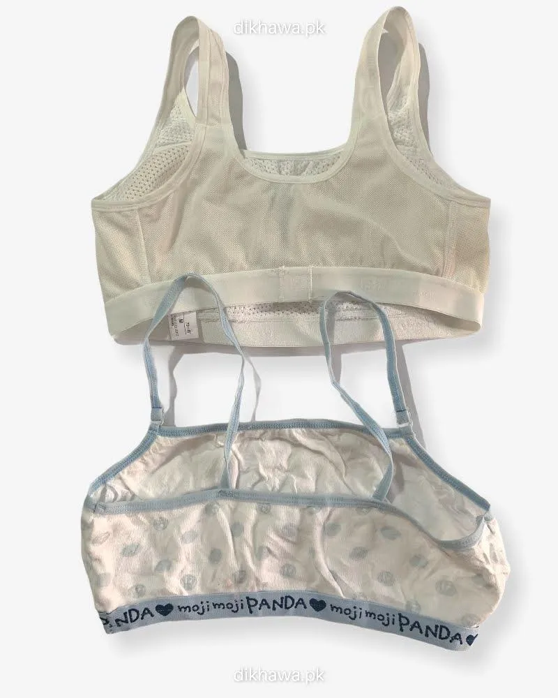 Pack Of 2 - Girls, Women Sports Non Padded Bra Ladies Jogging Bra Imported Stocklot Branded Sports Bra