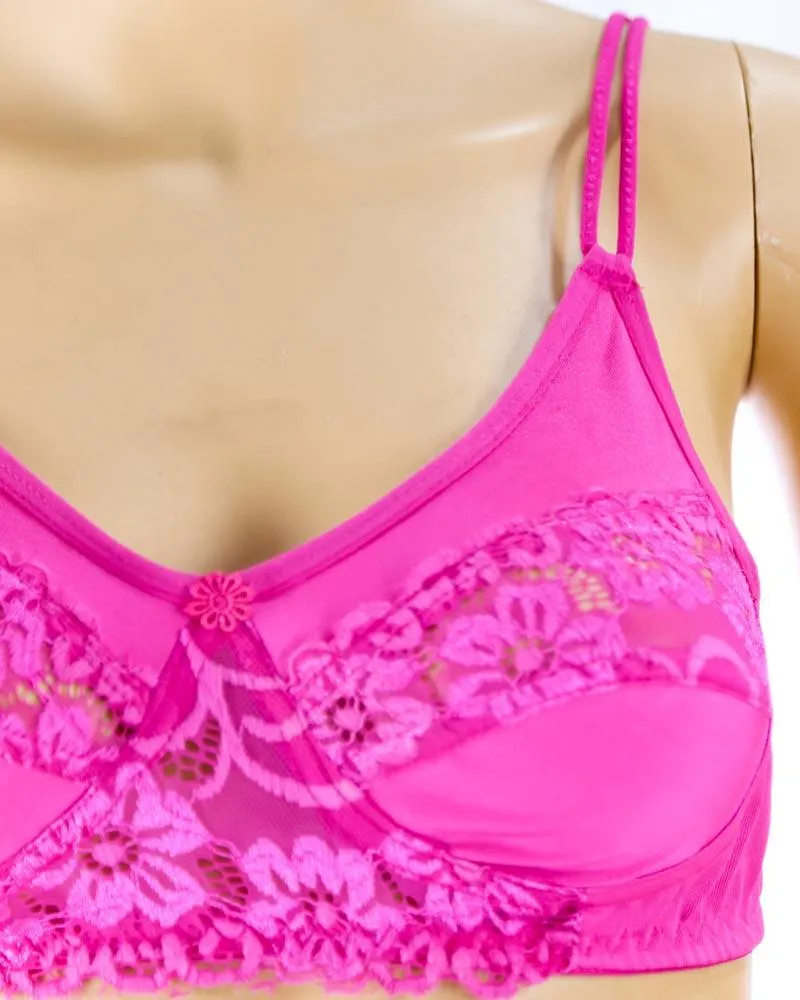 Pack of 2 - Madam Bra - BOE - Non Padded, Non Wired Bra, Soft Jersey Cotton Lace Bra