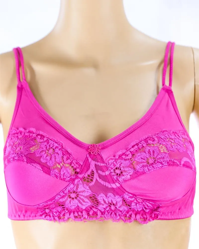 Pack of 2 - Madam Bra - BOE - Non Padded, Non Wired Bra, Soft Jersey Cotton Lace Bra