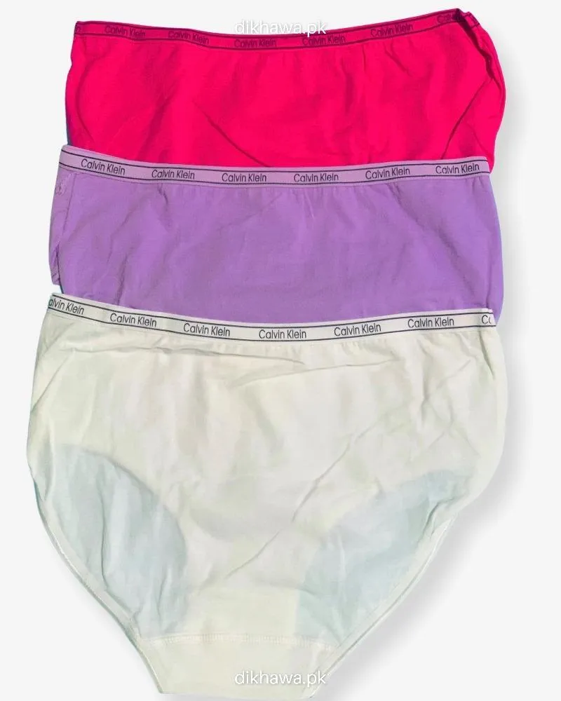 Pack of 3 - CK Plain Panty - Flourish CK Plain Panty Mix Colors - 444, 555, 666