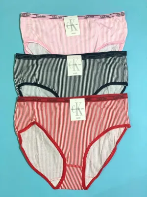 Pack of 3 - CK Plain Panty - Flourish CK Plain Panty Mix Colors - 444, 555, 666