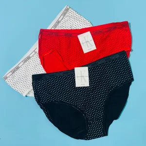Pack of 3 - CK Polka Dotted Panty - Flourish CK Polka Dotted Panty Mix Colors - 444, 555, 666
